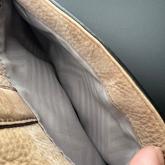 Rebecca Minkoff Love Crossbody Bag Suede Floral Embroidered Silver Hardware - Picture 8 of 11